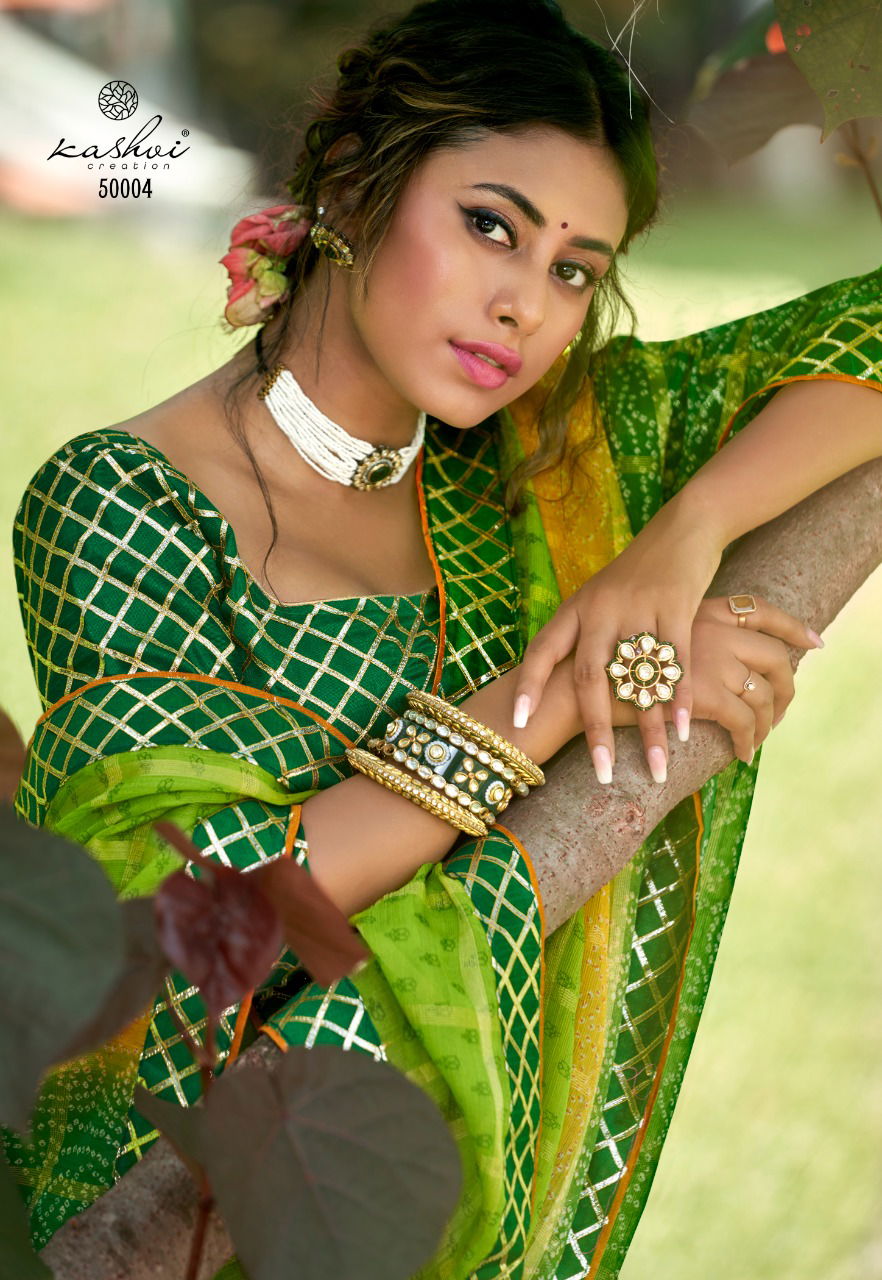 Kasvi Vaishnavi New Stylish Festive Wear Chiffon Designer Saree Collection